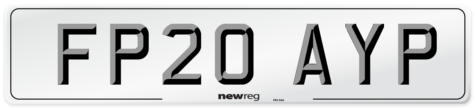 FP20 AYP Number Plate from New Reg
